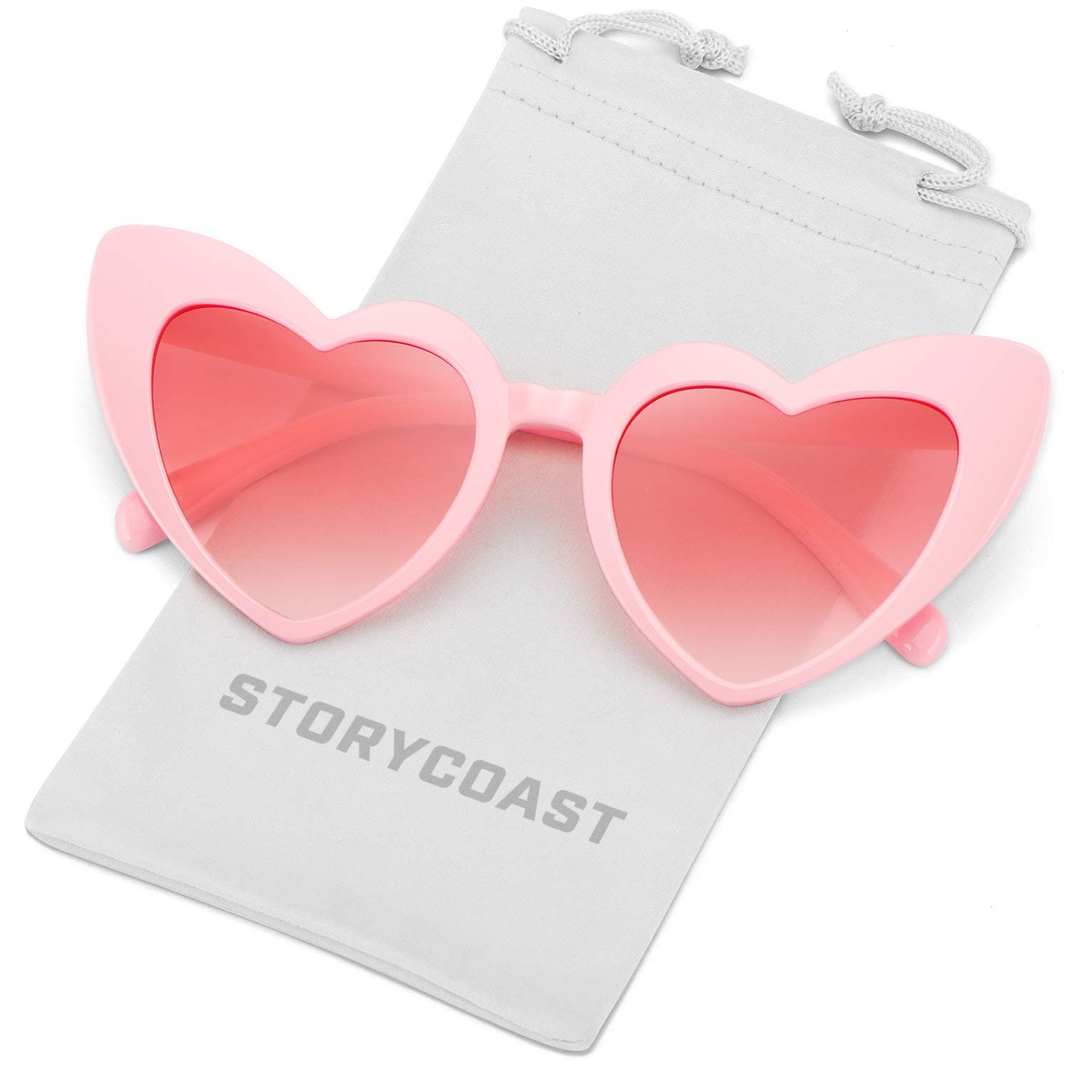 STORYCOASTHeart Shaped Sunglasses for Women Girls Ladies Vintage Goggle Mod Sun Glasses Shades