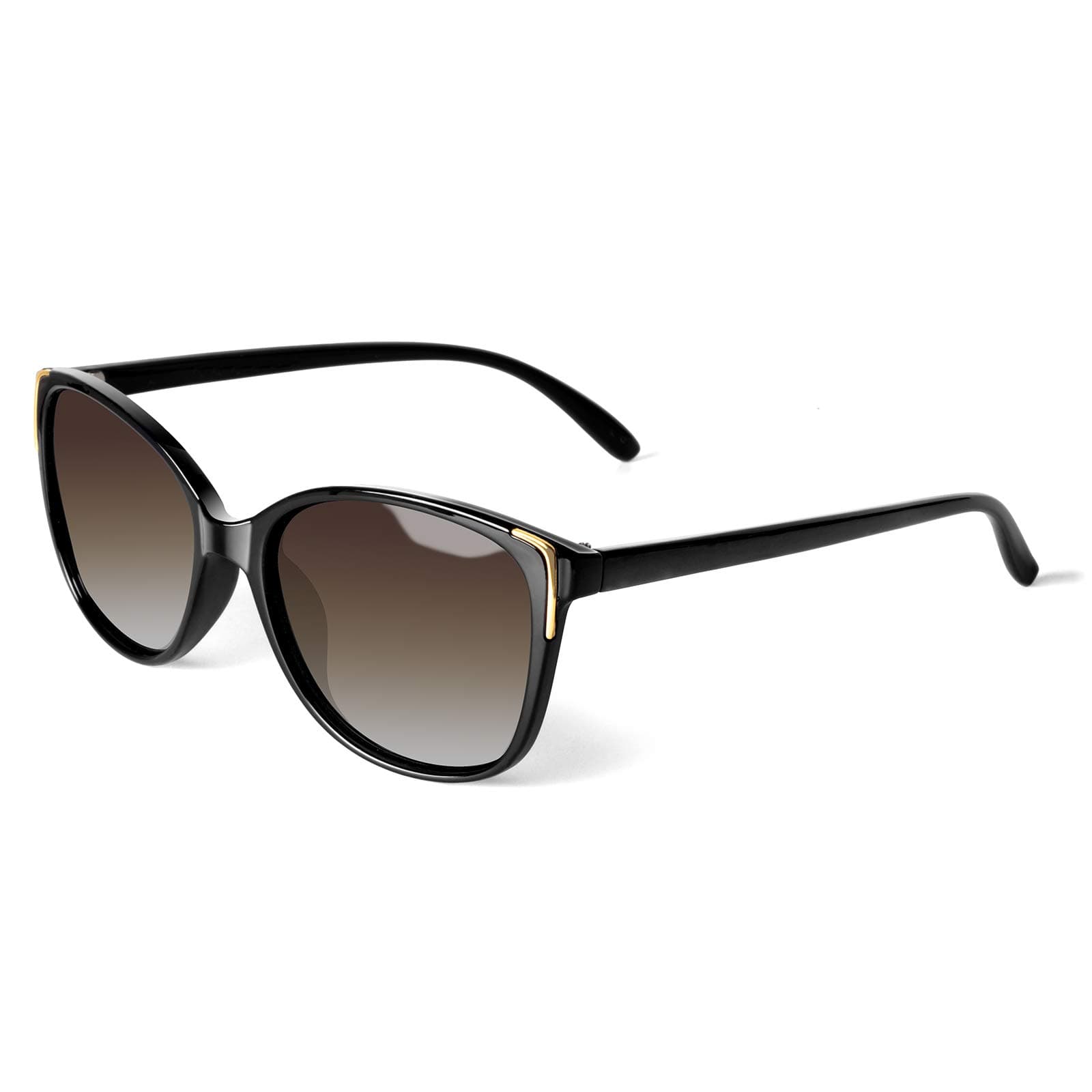 Cat Eye Sunglasses for Women Polarized Fashion Metal Decoration Ultralight UV400 Protection