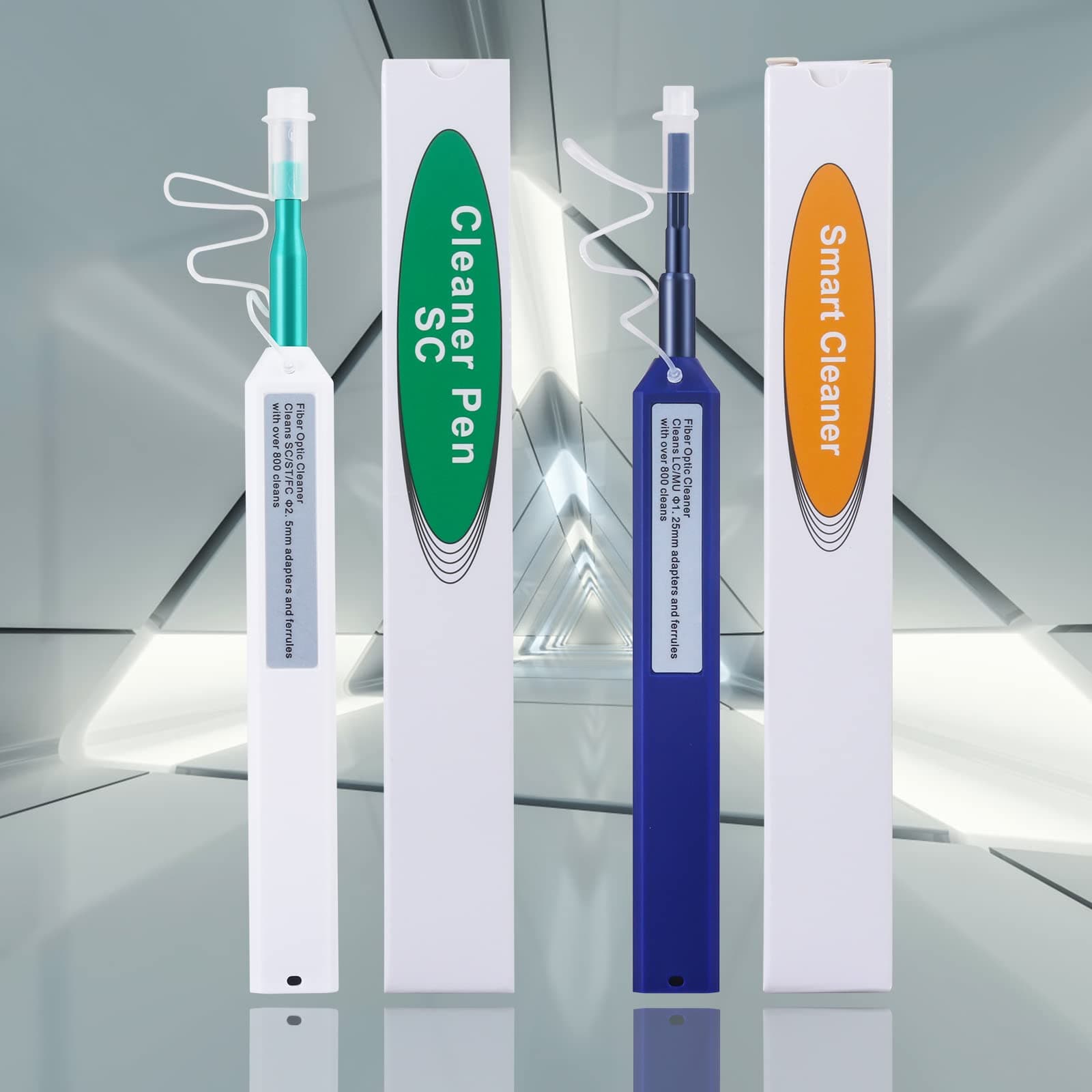 fyboptwu2 pcs Fiber Optic Cleaner Fiber Optic Tools Fiber Cleaning Pen for LC/MU 1.25mm Connector & SC/ST/FC 2.5mm Connector