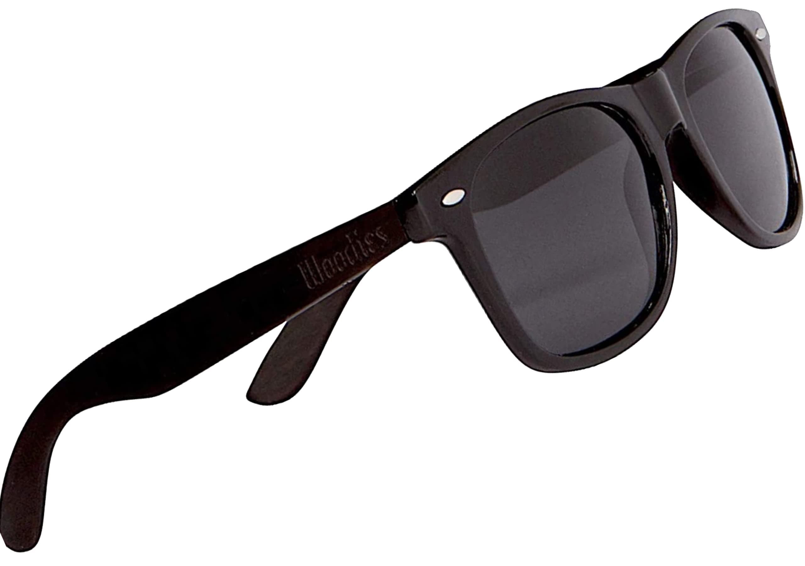 Ebony Wood Wayfarer Sunglasses with Black Polarized Lenses for Men or Women