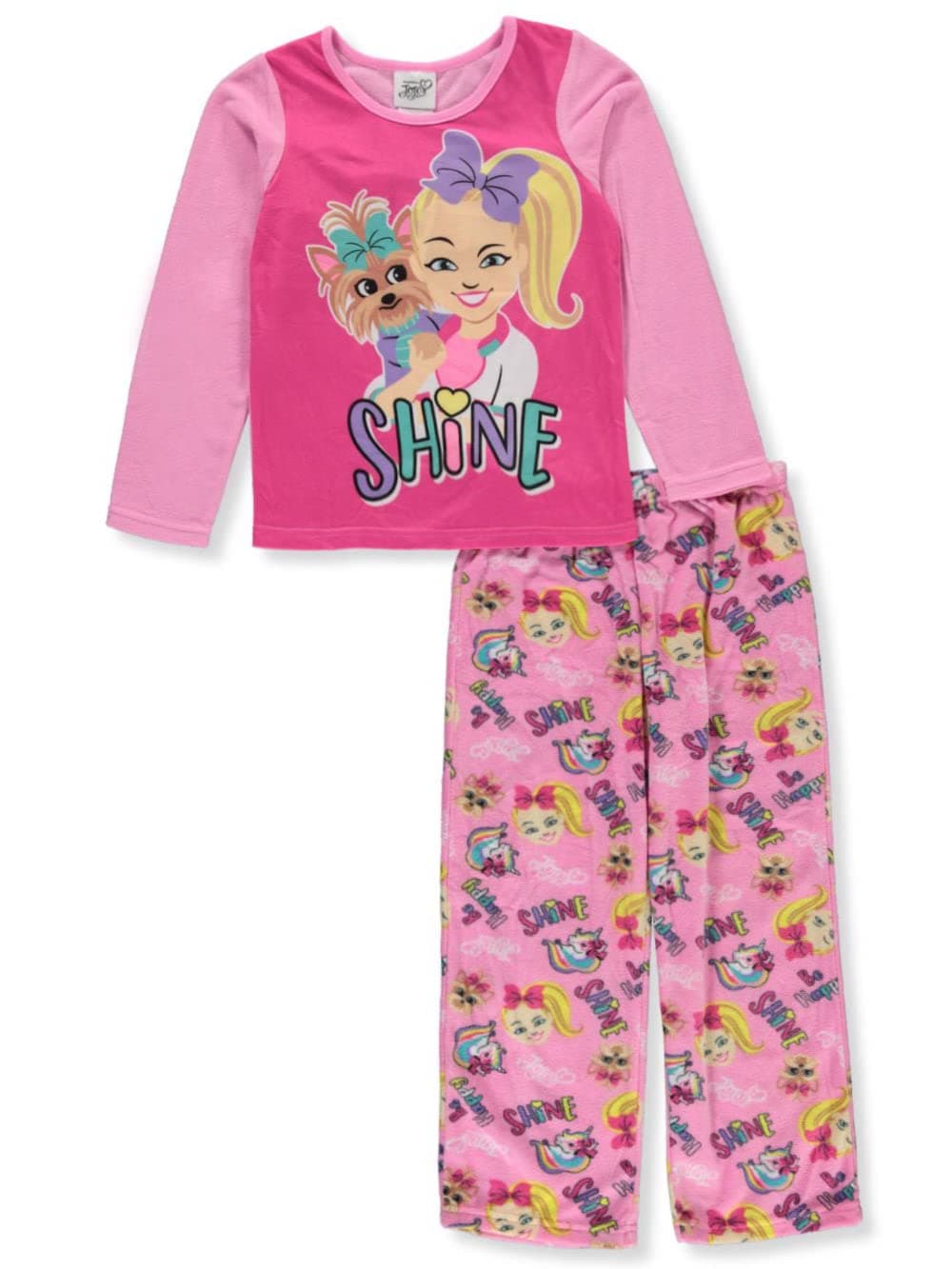 Nickelodeon Jojo Siwa Girls' Jojo and BowBow Shine 2 Piece Pajama Pant Set