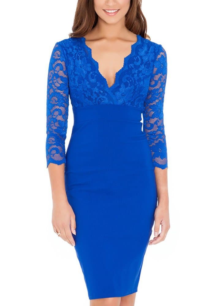 Ssyiz Women's Cocktail Dress Xx-Large Blue