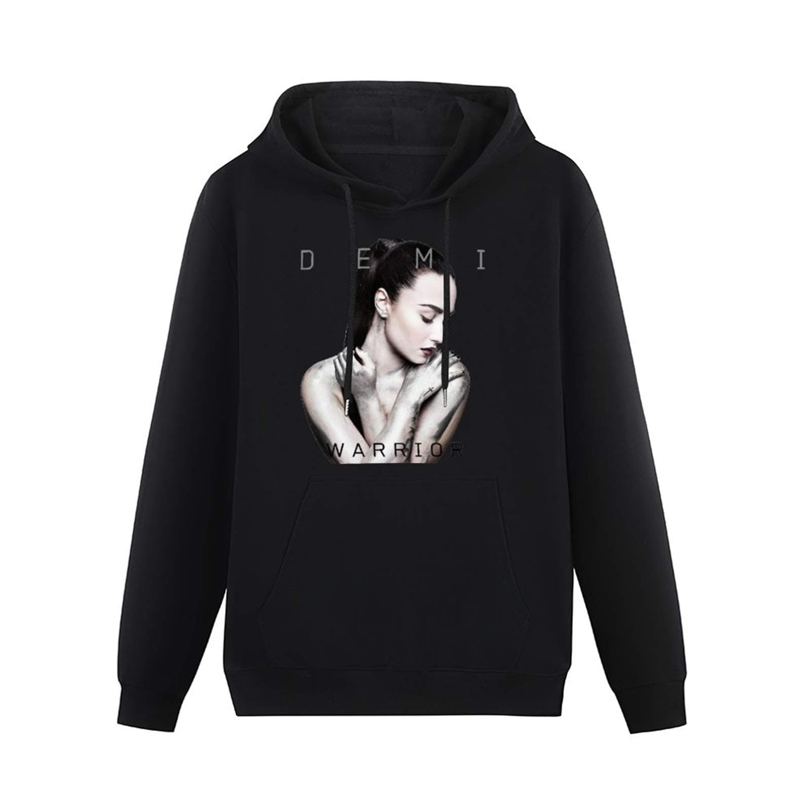 Warrior Lyrics Demi Lovato Hoodies Pullover Long Sleeve Print Hoodie Black Sweatshirts