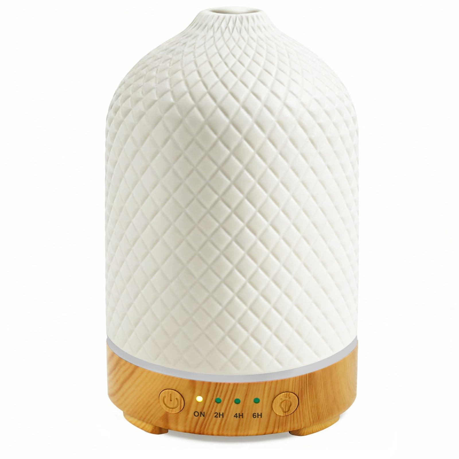 Dialan's White Ceramic Diffuser Essential Oil Diffuser Aromatherapy Diffuser (A-White, 100ml)