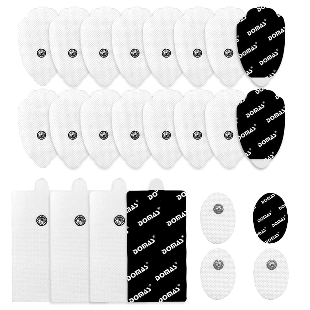 Tens Unit Replacement Electrode Pads - Self Adhesive Patch Reusable Sticky Tens Unit Pads Pack of 24Pcs(12 Pairs) Carbon Conductive Gel for Muscle Stimulator Device - Non Irritating Design