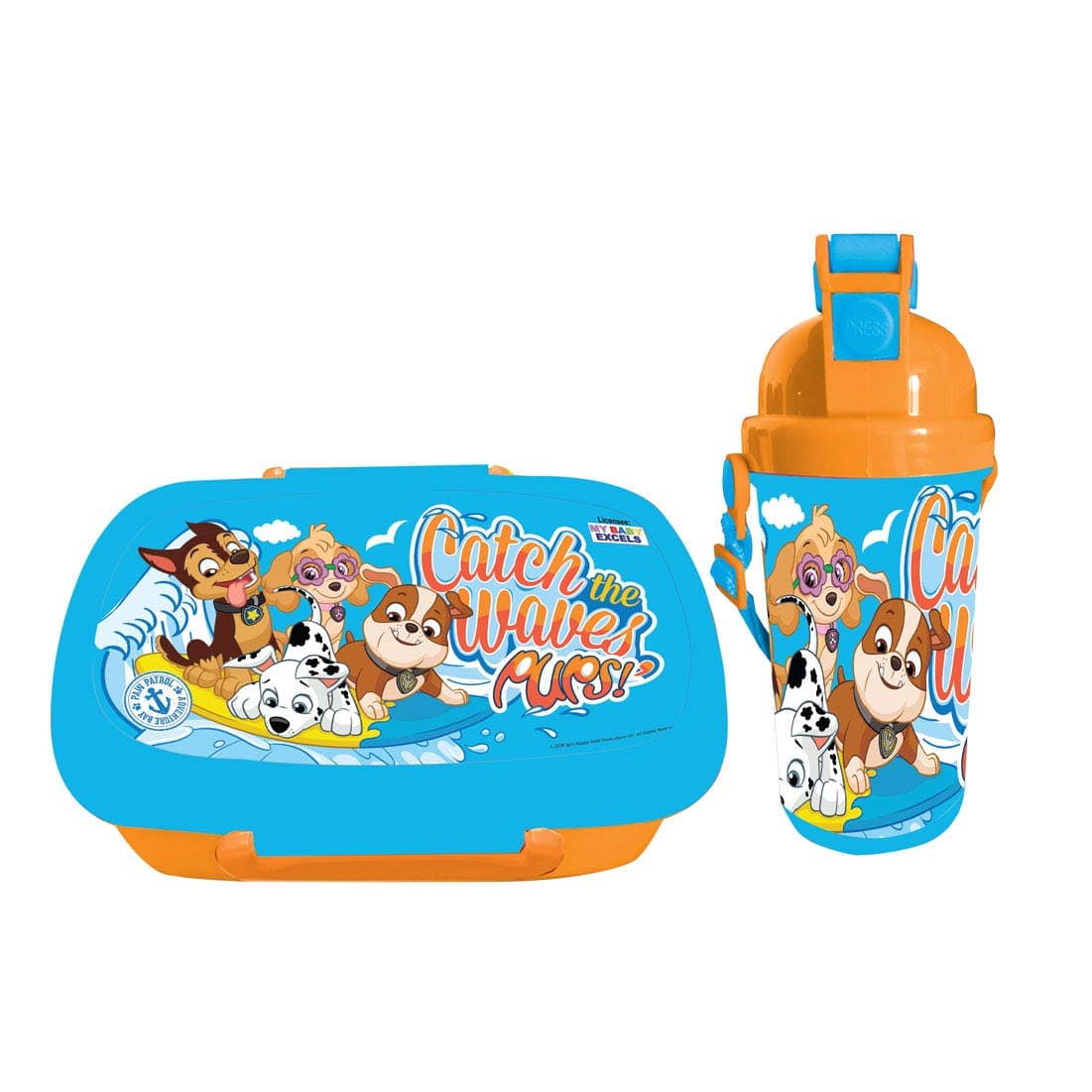 My Baby Excels Plastic Paw Patrol Catch The Wave Combo Box, 30 oz (Blue and Orange)