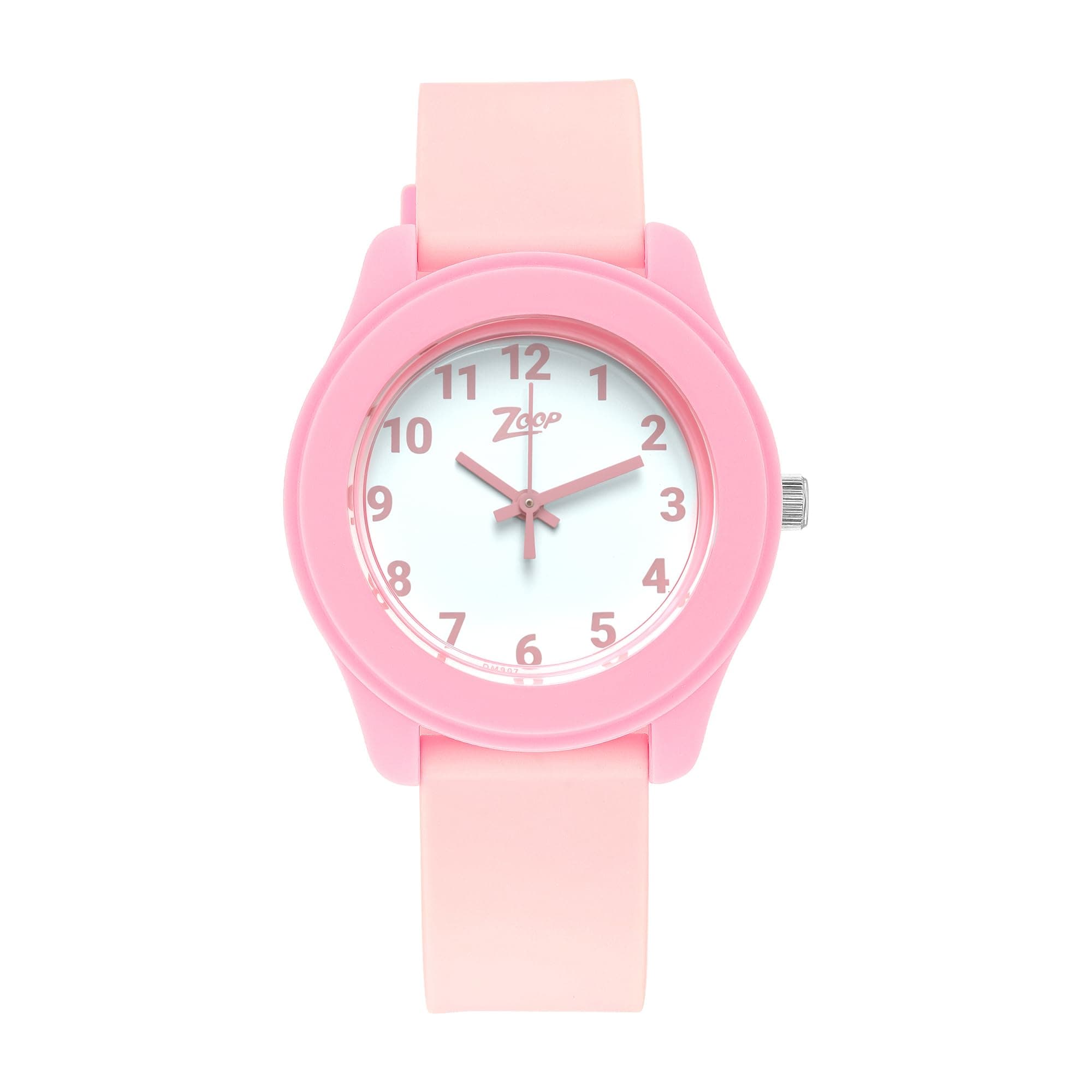 Digital White Dial Unisex's Leather Watch-26019PP12W