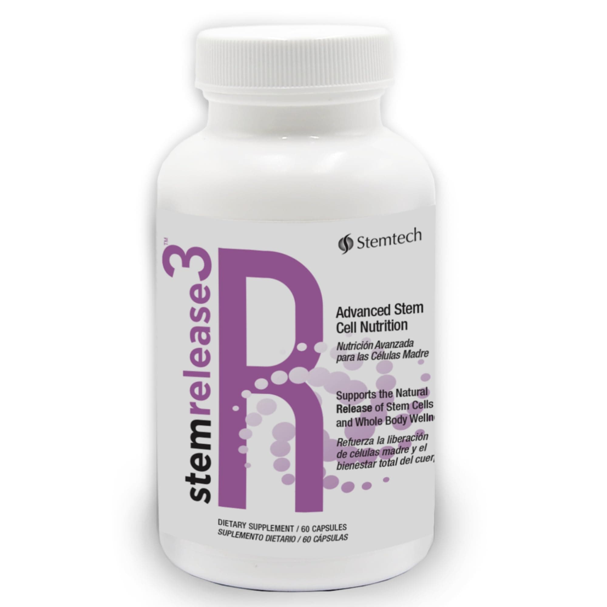 Stemrelease3™ Cutting-Edge Stem Cell Nutrition for Natural Renewal and Youthful Vitality, Exclusive Blend for Enhanced Telomere Health 60 Capsules