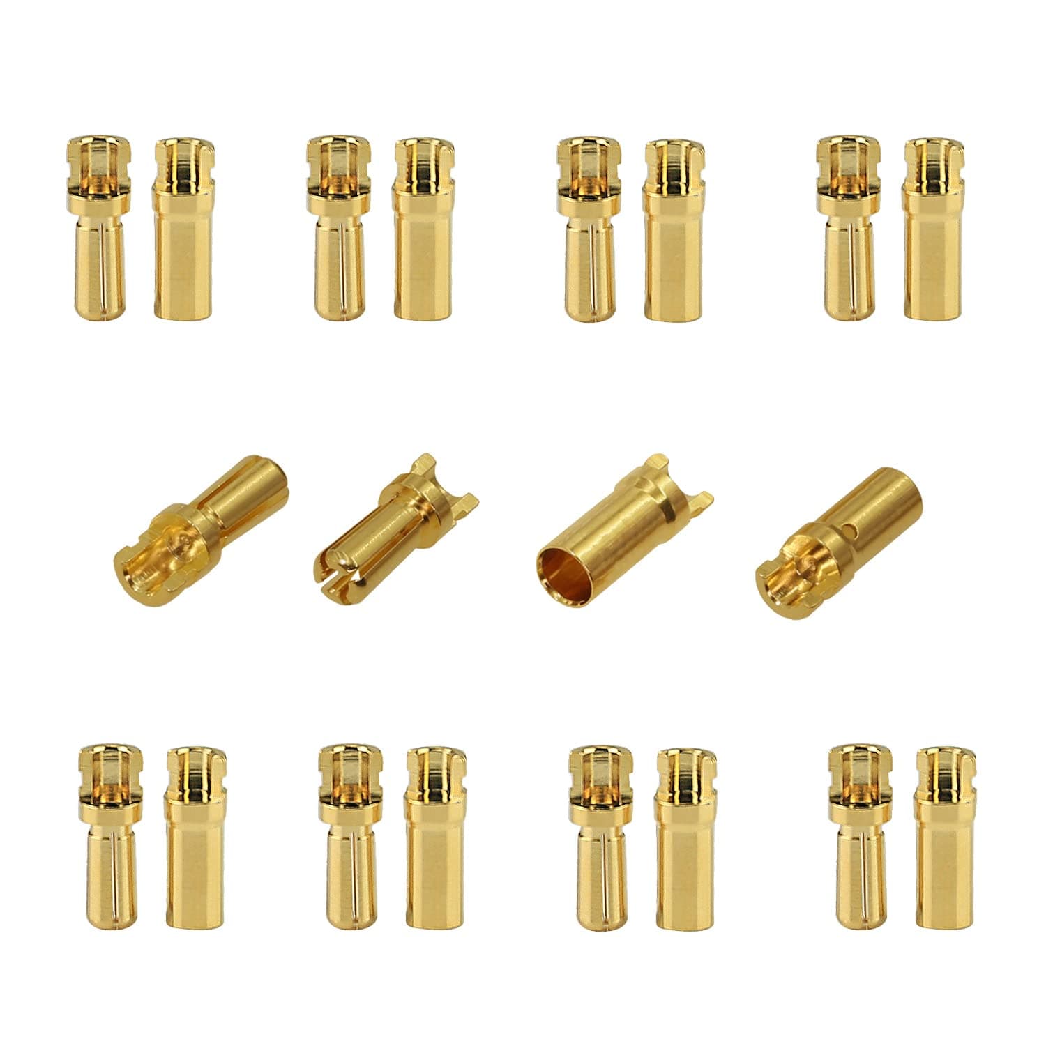 20Pair Amass 3.5mm Gold Bullet Banana Plug Connectors Male Female for Battery ESC Motor RC Car Boat Drone Electric Wire Parts