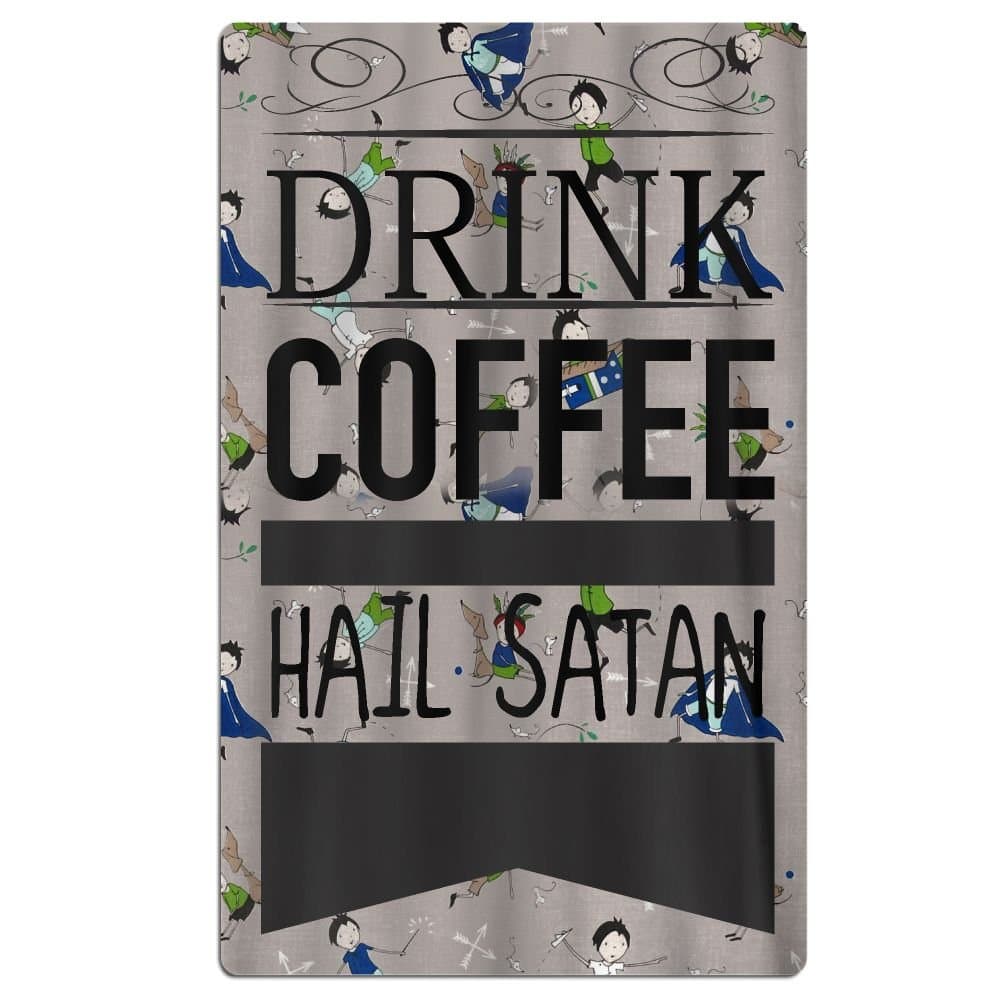 ZLKSHOP Drink Coffee Hail Satan Men's Towels