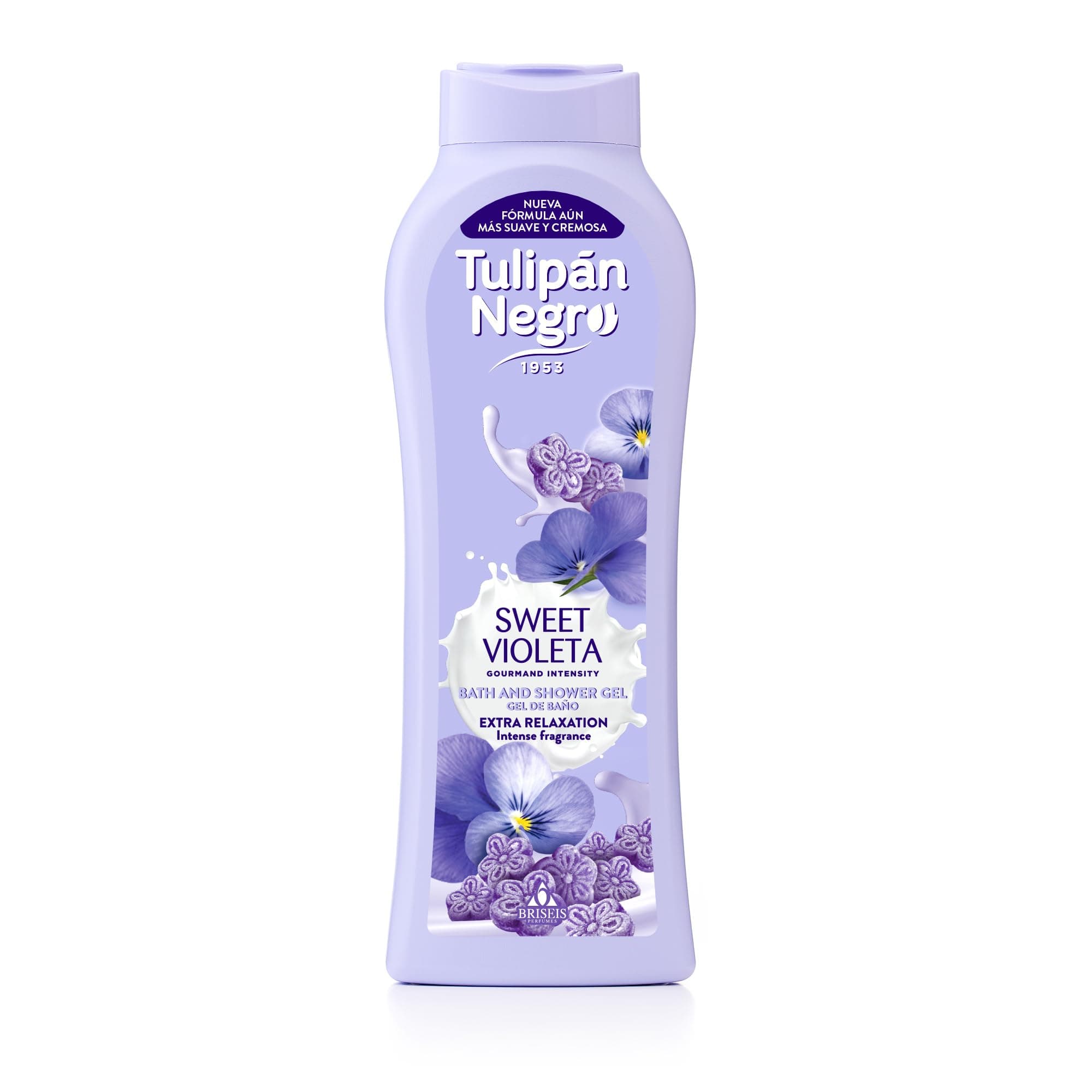TULIPAN NEGRO Black, Bath Gel Viola Fragrance Extra Relaxation, 650 ml (Pack of 1)