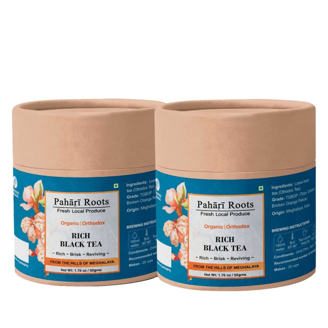 Rich Black Tea (TGBOP) | Orthodox Black Tea | Loose leaves | Pack of 2 (50 g x 2)