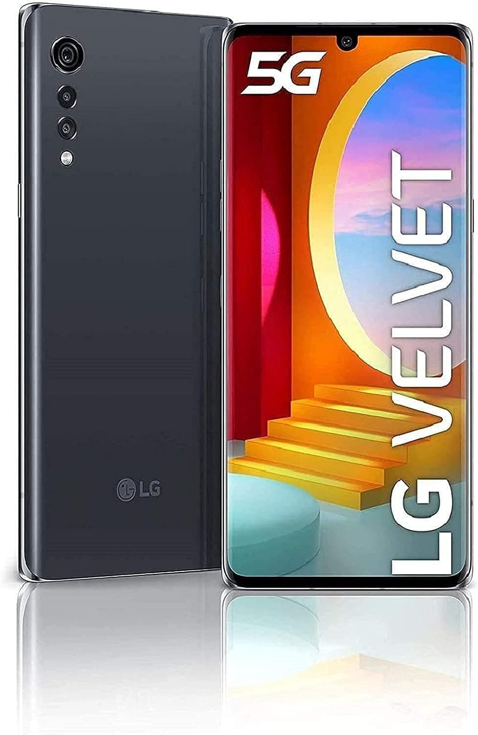 LG Velvet 5G (128GB, 6GB RAM) 6.8" Camera, Gray, Verizon Unlocked (Renewed)