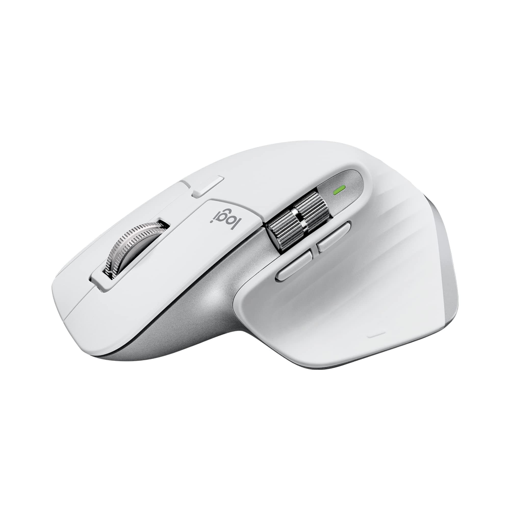 MX Master 3S - Wireless Performance Mouse with Ultra-Fast Scrolling, Ergo, 8K DPI, Track on Glass, Quiet Clicks, USB-C, Bluetooth, Windows, Linux, Chrome-Pale Grey