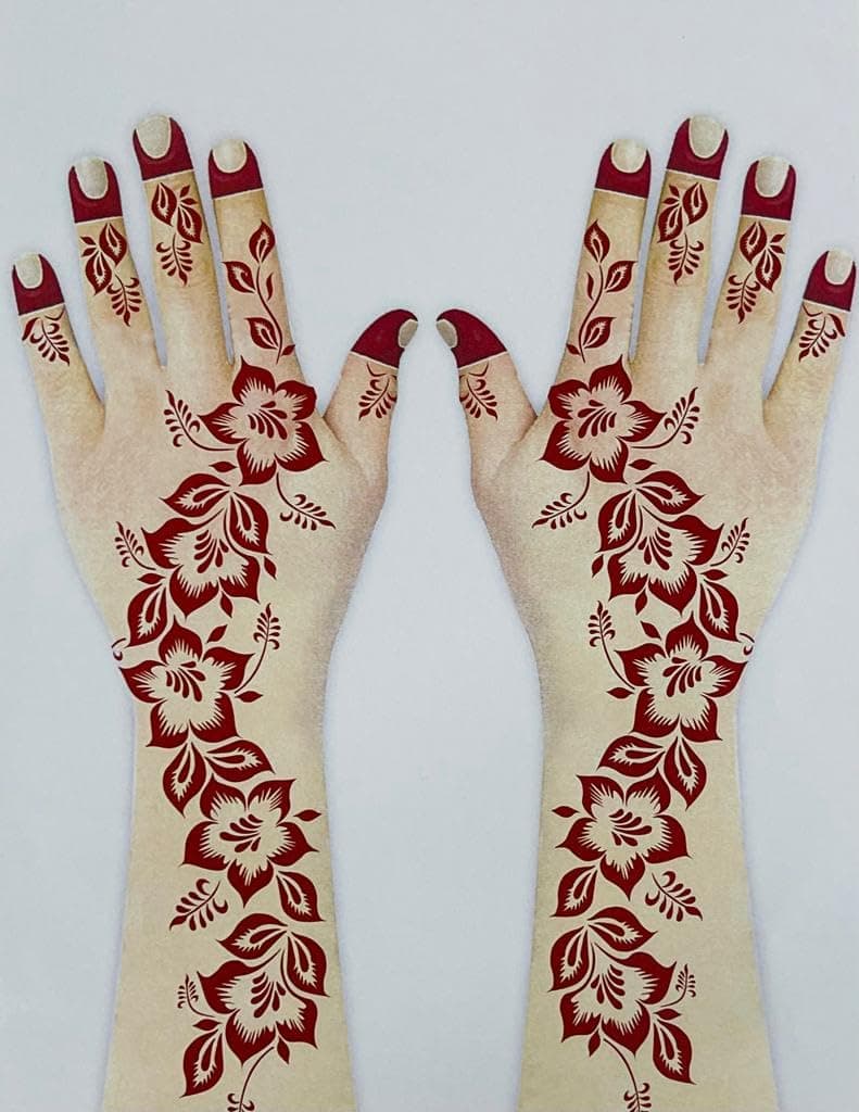 Al Salama Indian Arabic Henna design For Two Hand (3006)