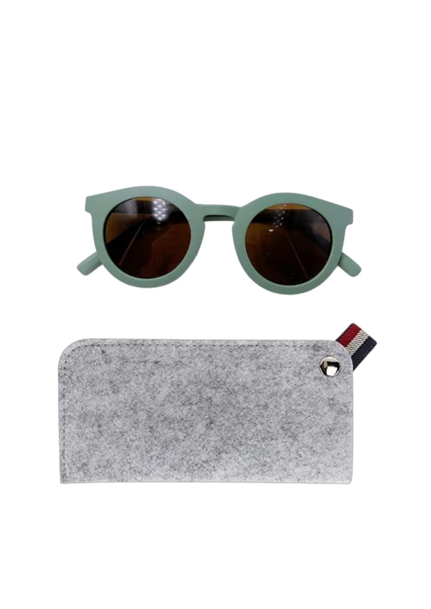 BlumieKids Sunglasses with felt case for Boys and Girls 3-8 years UV400 Protecion