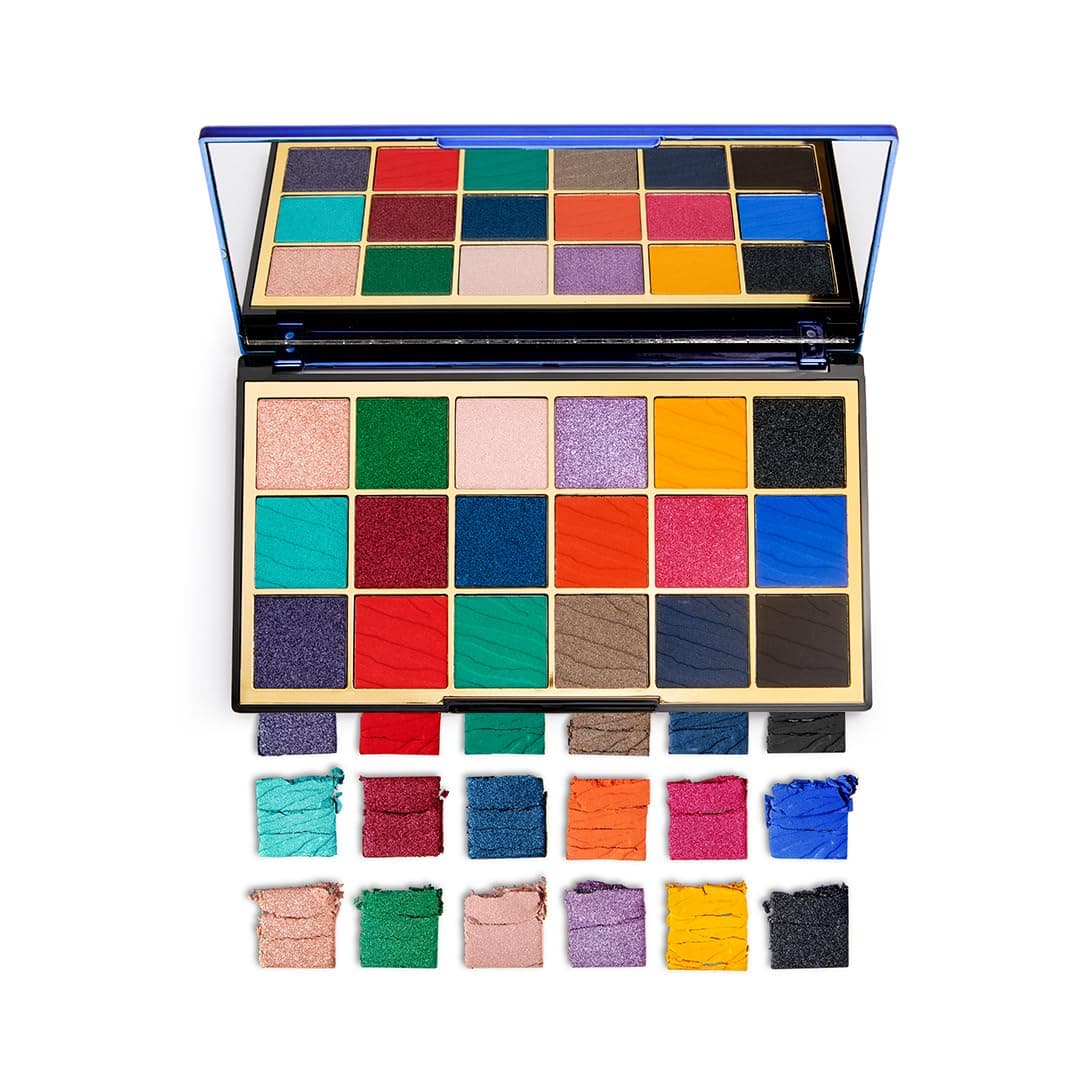 Makeup Revolution Wild Animal Integrity Eyeshadow Palette – 18 Ultra-Pigmented Matte & Metallic Shades | Bold, Buildable Colors | Smooth Blendability | Long-Lasting Wear | Ideal for Day-to-Night Looks