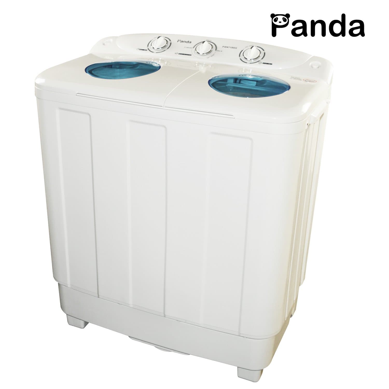Panda Small Compact Portable Washing Machine (19 lbs Capacity) with Spin Cycle PAN719SG- Largest Size, Built in Pump