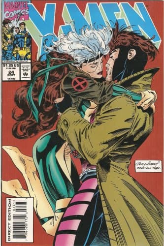 X-Men #24 Vol. 1 September 1993 Rogue and Gambit First Kiss Cover Comic – January 1, 1993