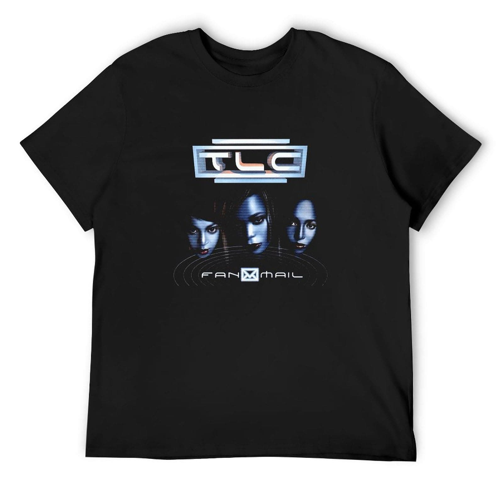 TLC Fan Mail Rap T-Shirt Man's Black Cotton Tee