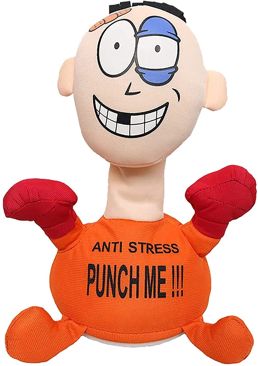 Yameem Punch me Stress Relief Toy, Touching Punch Electric Plush Vent Toy Me Doll Funny Emotional Vent Relieve Stress Anxiety Screaming Doll for Child (Orange)