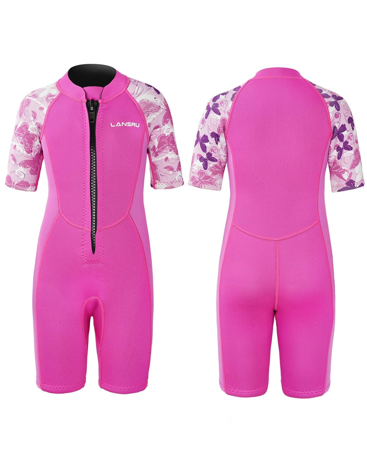 Wetsuit for Kids - 2mm Premium Neoprene Toddler Shorty Wetsuits, Ideal Thermal Wet Suit for Kids in Cold Water, Front Zip Suit for Water Sports Surfing Snorkeling Swimming