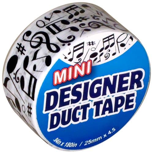 JFL Mini Craft Duct Tape .94 inch X 180 inch (25mm x 4.5) (Music Notes)