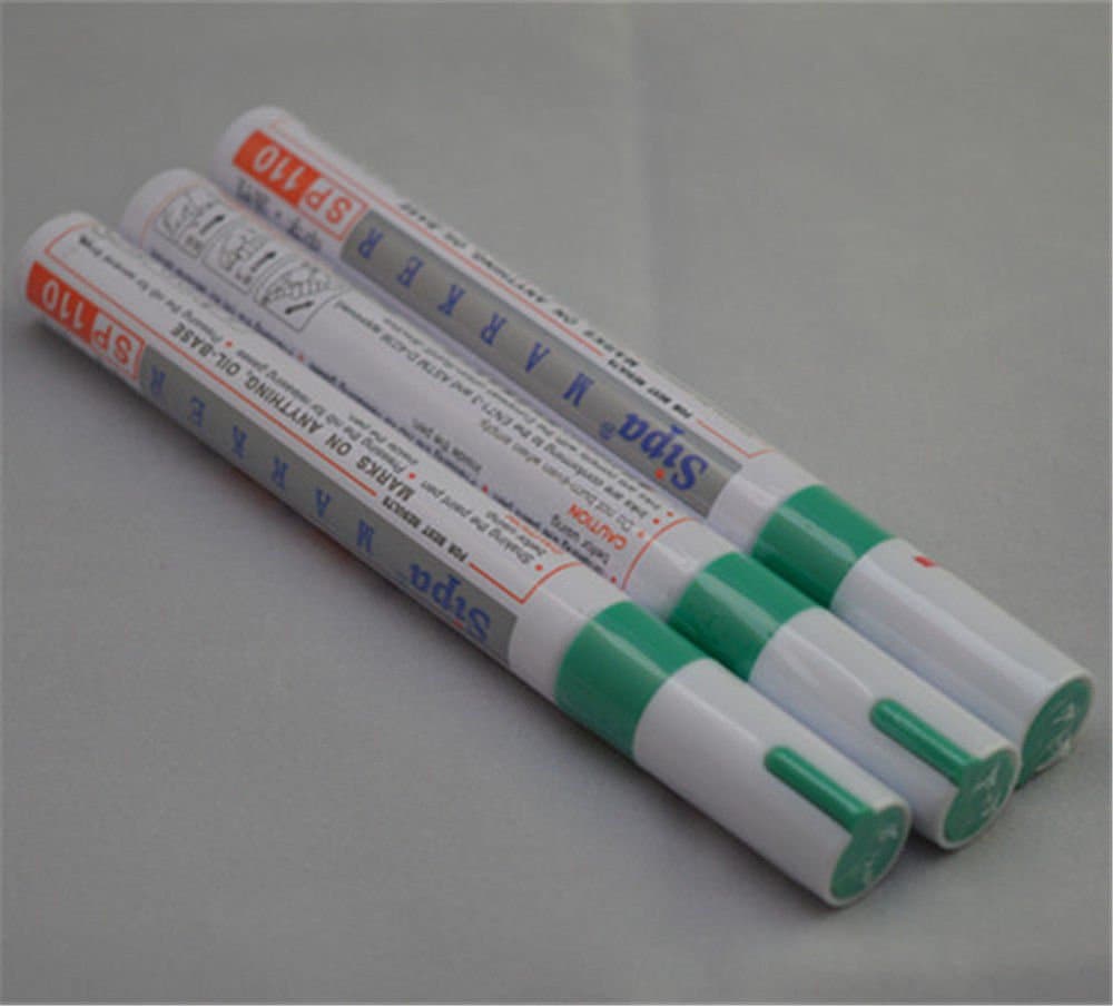 3Pcs Green New Marker Paint Pens Tires Repair Pen For Car Motorcycle Tyre Tread