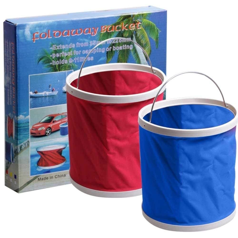 Oxford Cloth And Plastic Portable Foldable Water Pail, Multicolour, 9 L (1 Piece)