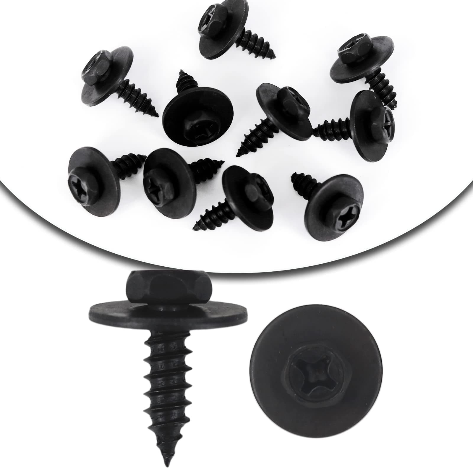 10pcs Fender Liner Bumper Cover Screw Bolt Compatible with Lexus Toyota Prius Corolla Highlander RAV4 Tacoma Tundra 90159-60498