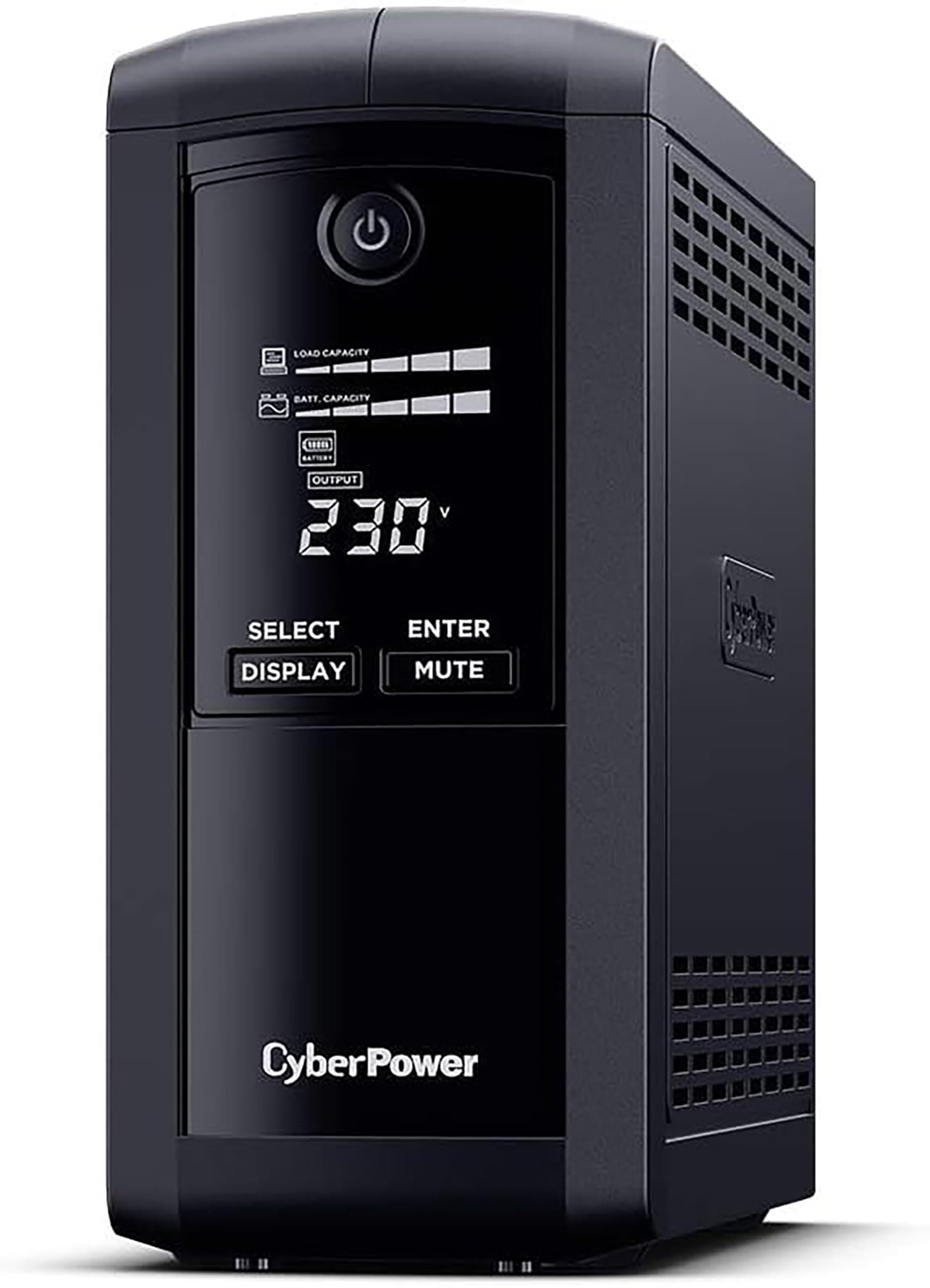 VP1000EILCD Value PRO 1000va/550w Tower LCD UPS, 6xIEC Outlets and AVR, Black