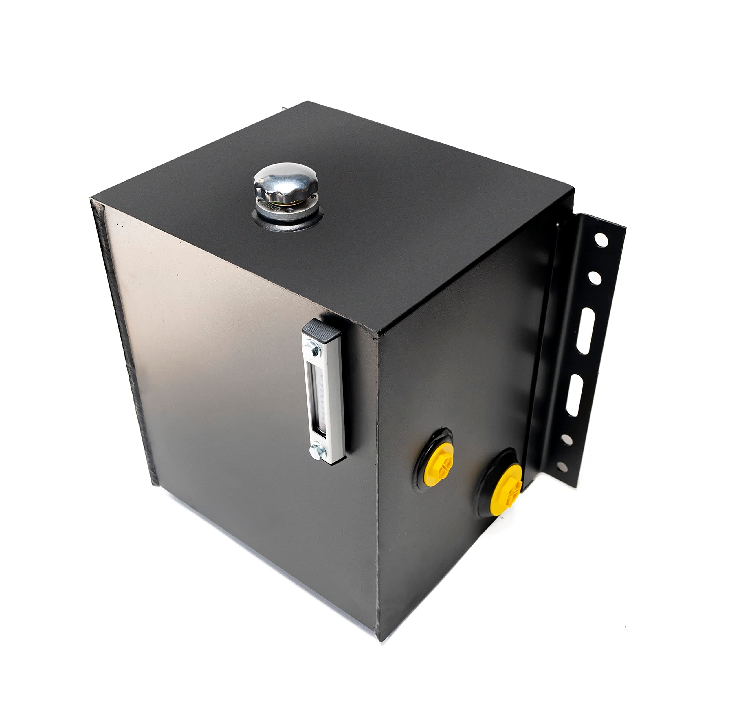 Tool-Tuff 15-Gallon Hydraulic Fluid Reservoir Tank, Side Vertical Mount, w/Temp Gauge, Sight-Gauge & Breather/Strainer Fill Cap