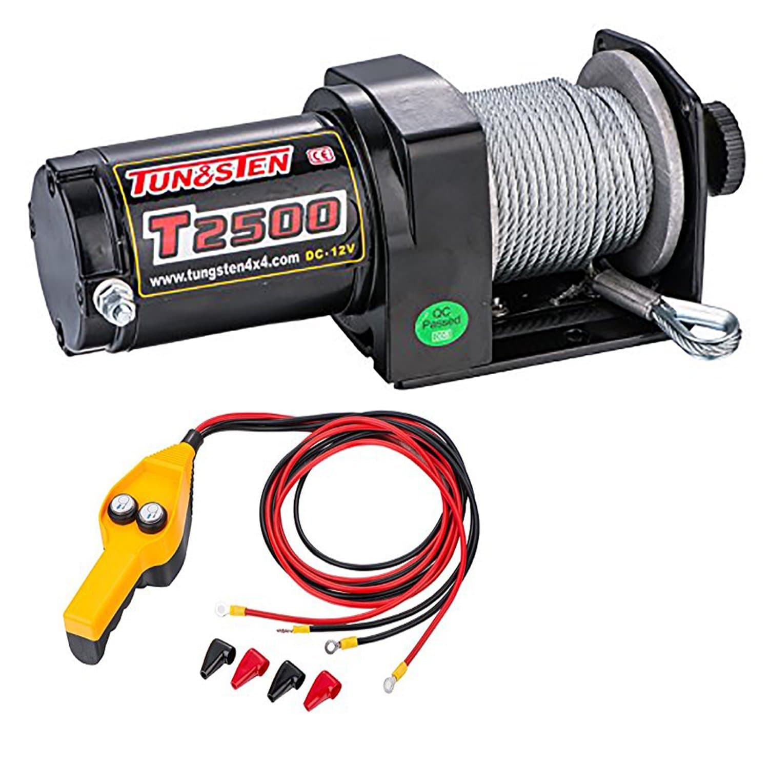 Tungsten4x4 Utility ATV/UTV Electric 2500lbs Winch with Hand Control T2500