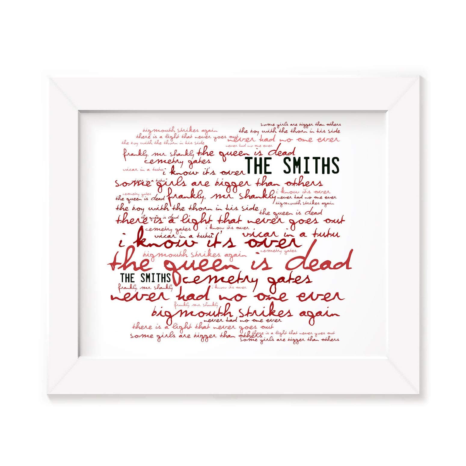 The Smiths Poster Framed Gifts Band A4 Print The Queen is Dead Morrissey Johnny MARR Photo A3 Song Lyrics Art