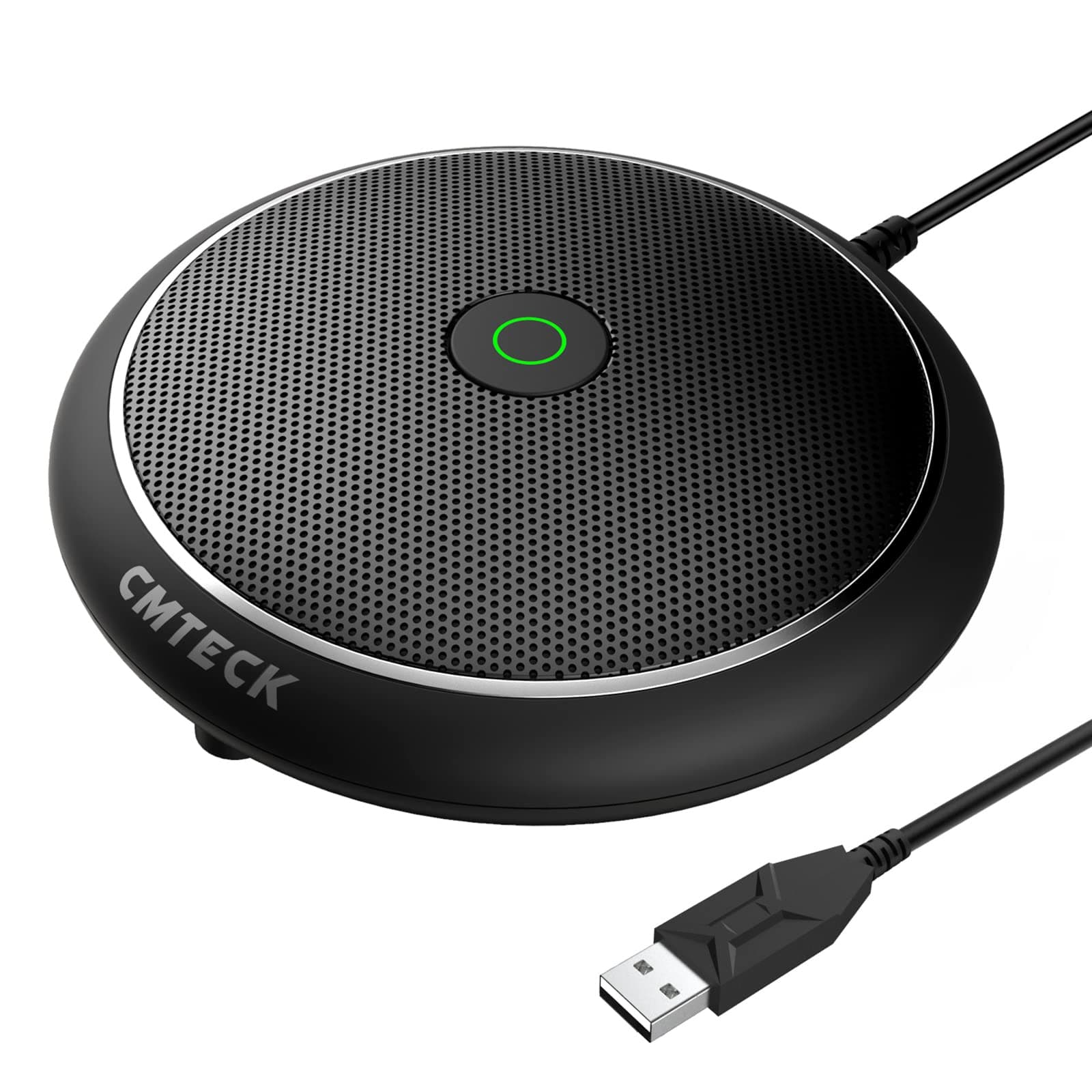 CMTECK Conference Microphone, CMTECK USB Computer Microphone CM003, Mute Function, Omnidirectional Mic for Computers PC, Condenser Boundary Desktop Microphones for Streaming,VoIP Calls,Skype,Chatting