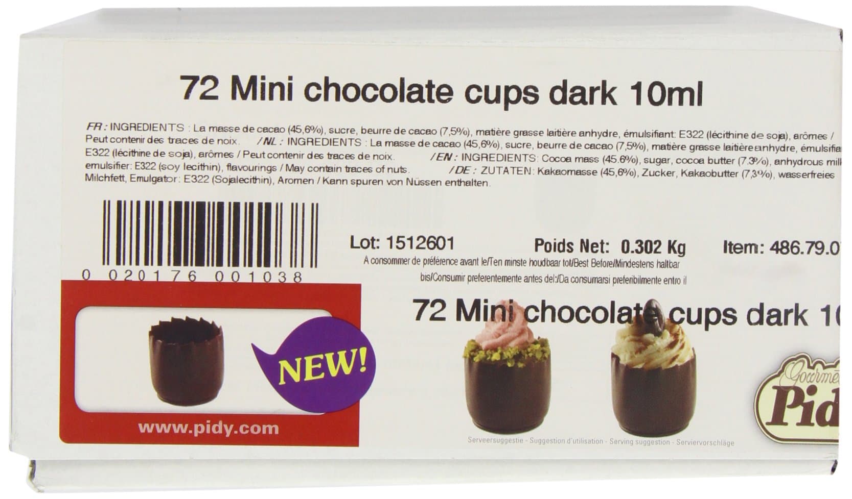 Pidy Limited Mini Chocolate Cups Dark