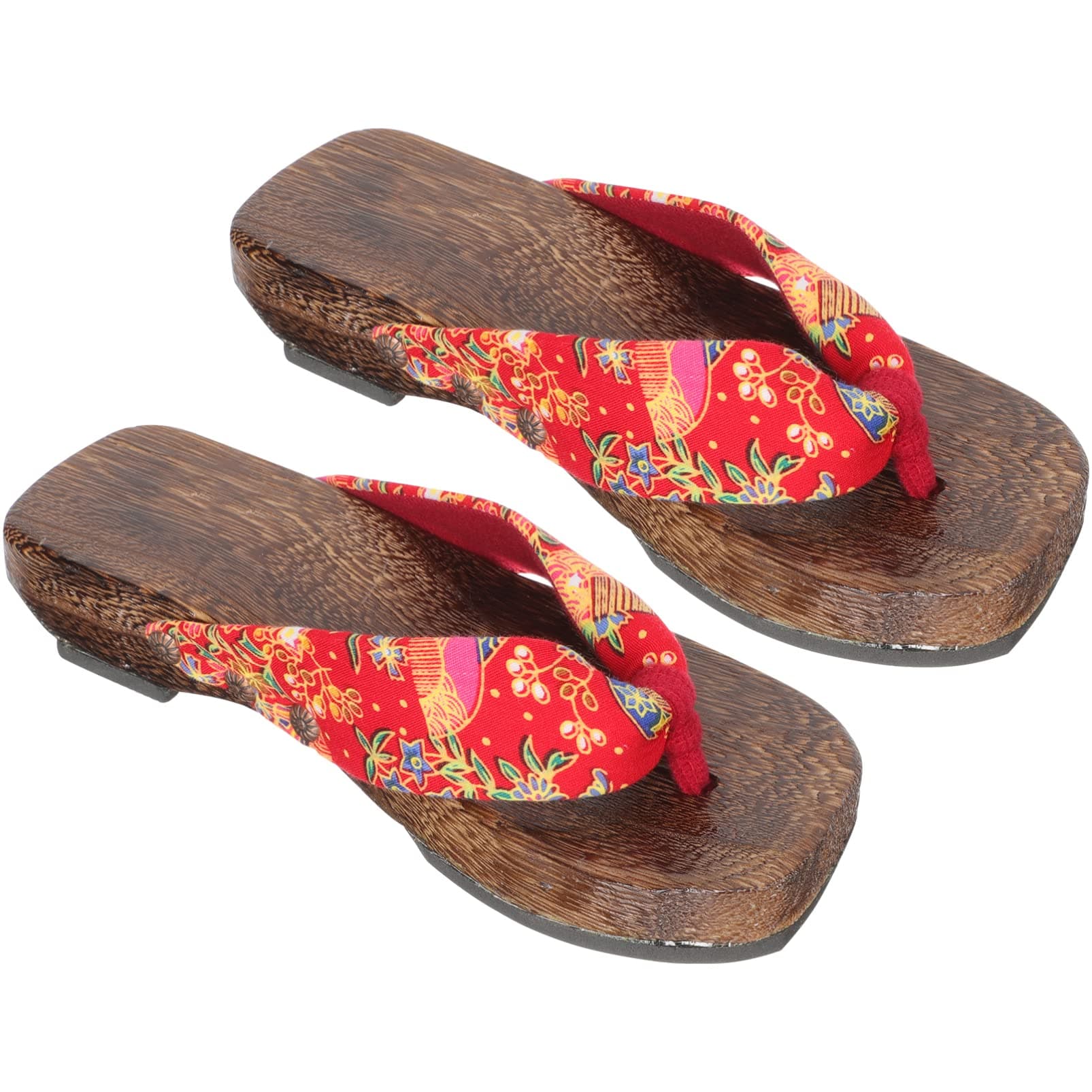 USHOBEJapanese Wooden Clogs Anime Unisex Cosplay Clog Shoes Kimono Sandals Japanese Style Wooden Clogs Japanese Cosplay Prop for Women Female