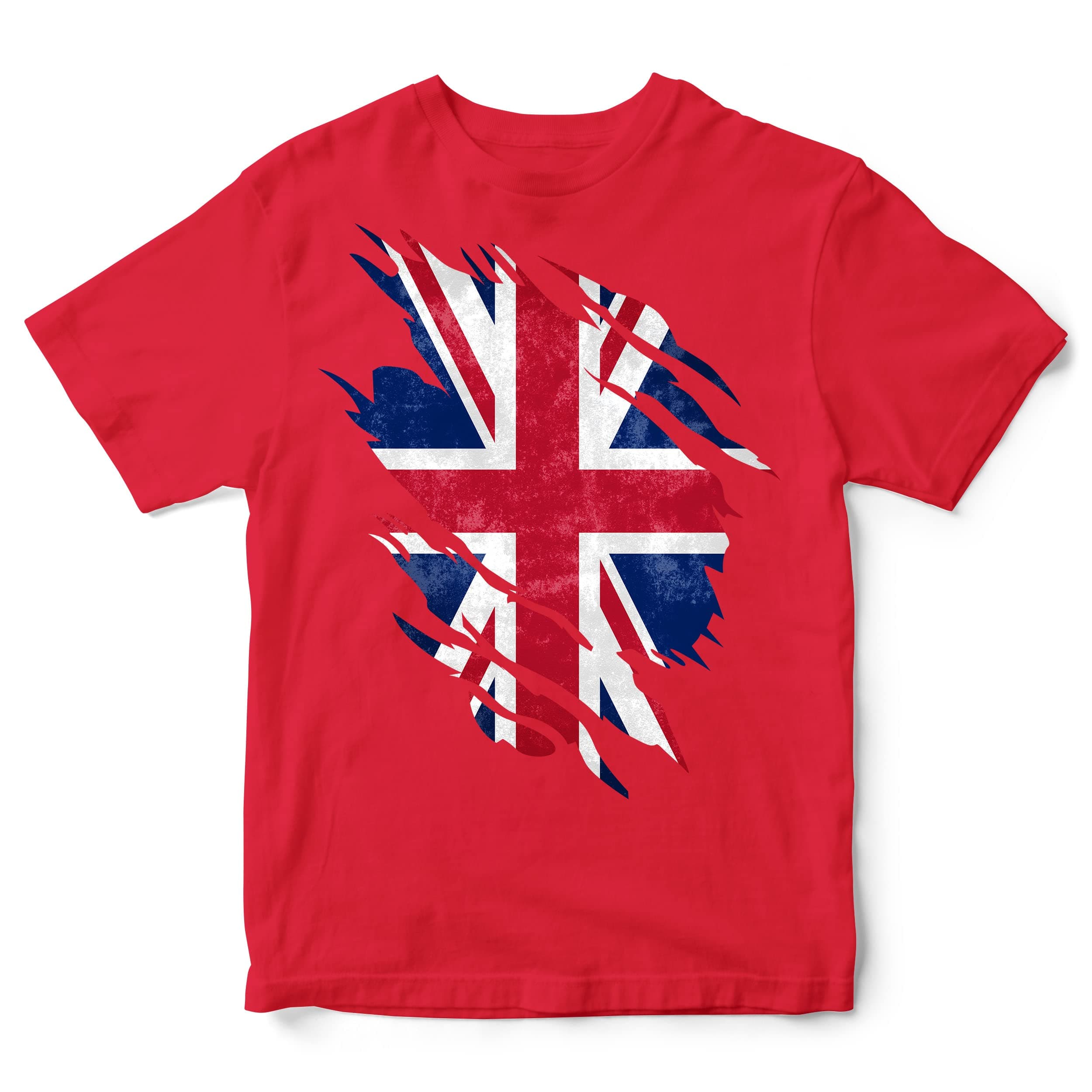 Union Jack Torn Flag T Shirt, Union Jack Gifts for Boys and Girls,Queens Platinum Jubilee, Royal Celebrations