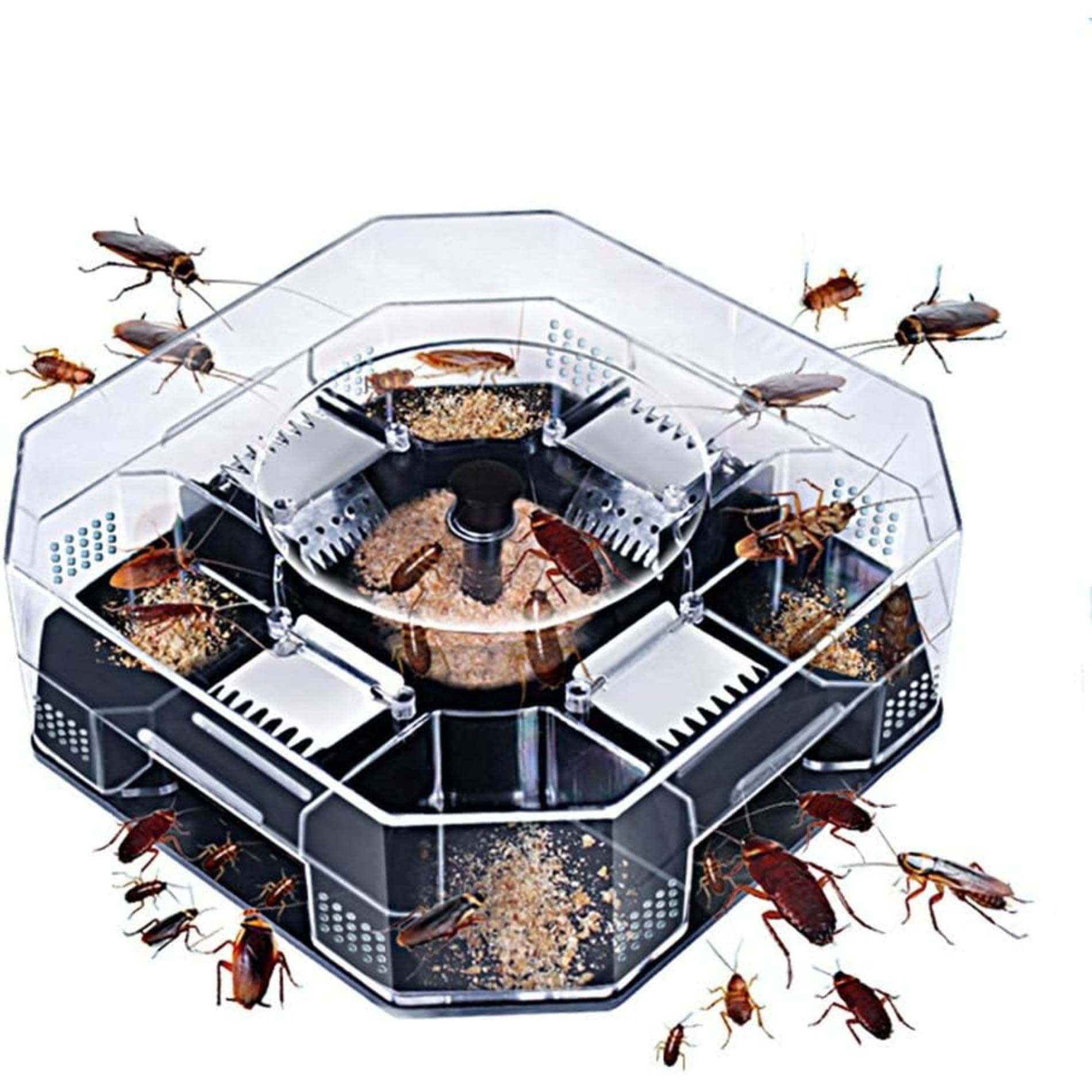 JACINTO Cockroach Killer Trap Box Effective Roach Cockroach Trap Catcher Physical Capture Reusable and Eco-Friendly Traps Spiders Ants Catcher for Home Office PEST Control Device 1 PCS | Multi