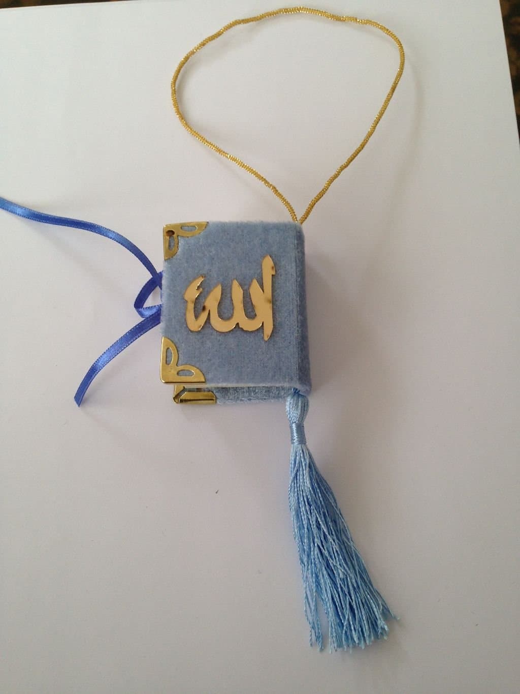 Muslim mini quran gift/ velvet car hanging
