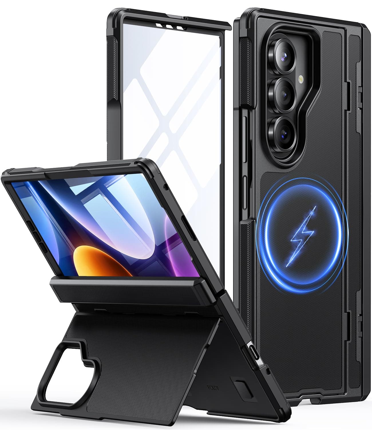 for Samsung S24 Ultra Case, Compatible with MagSafe, Shockproof Full Camera Protection, Ultra-Thin Case for S24 Ultra, Black