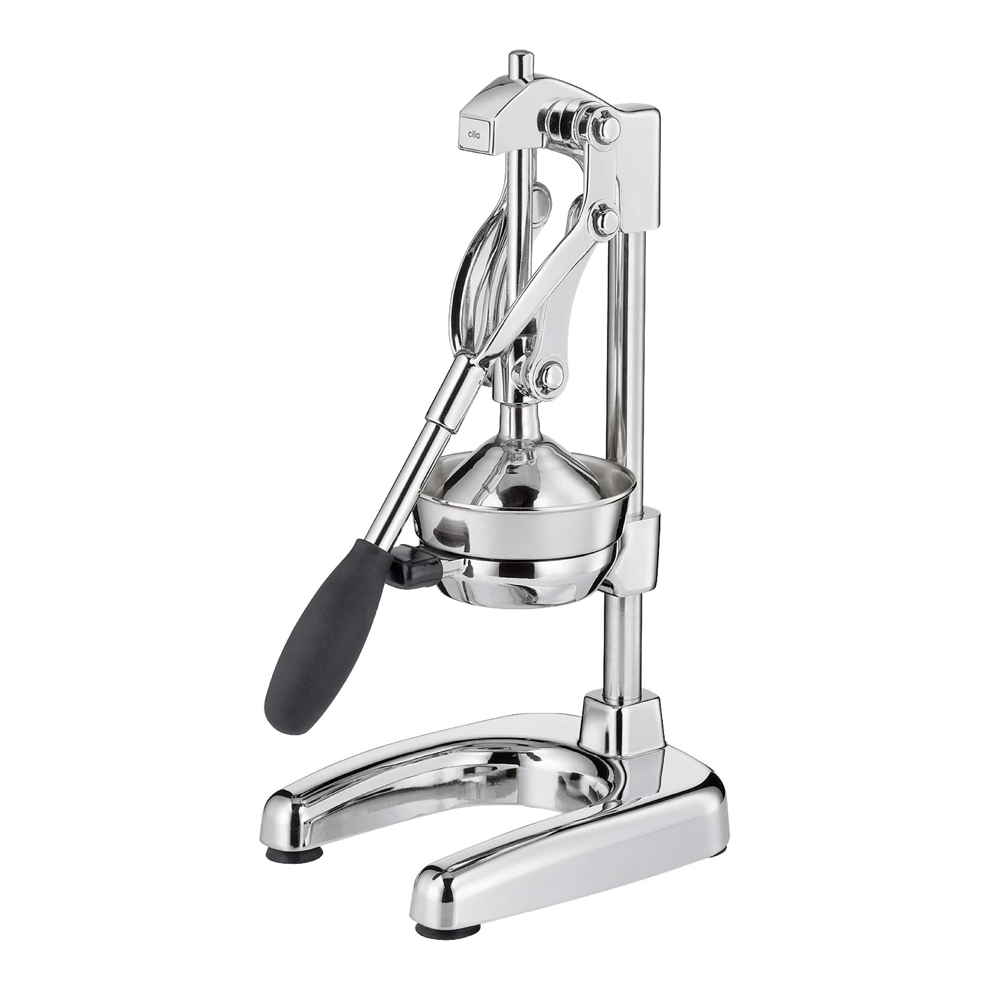 Cilio Commercial Grade Citrus Press Juicer, Polished Silver
