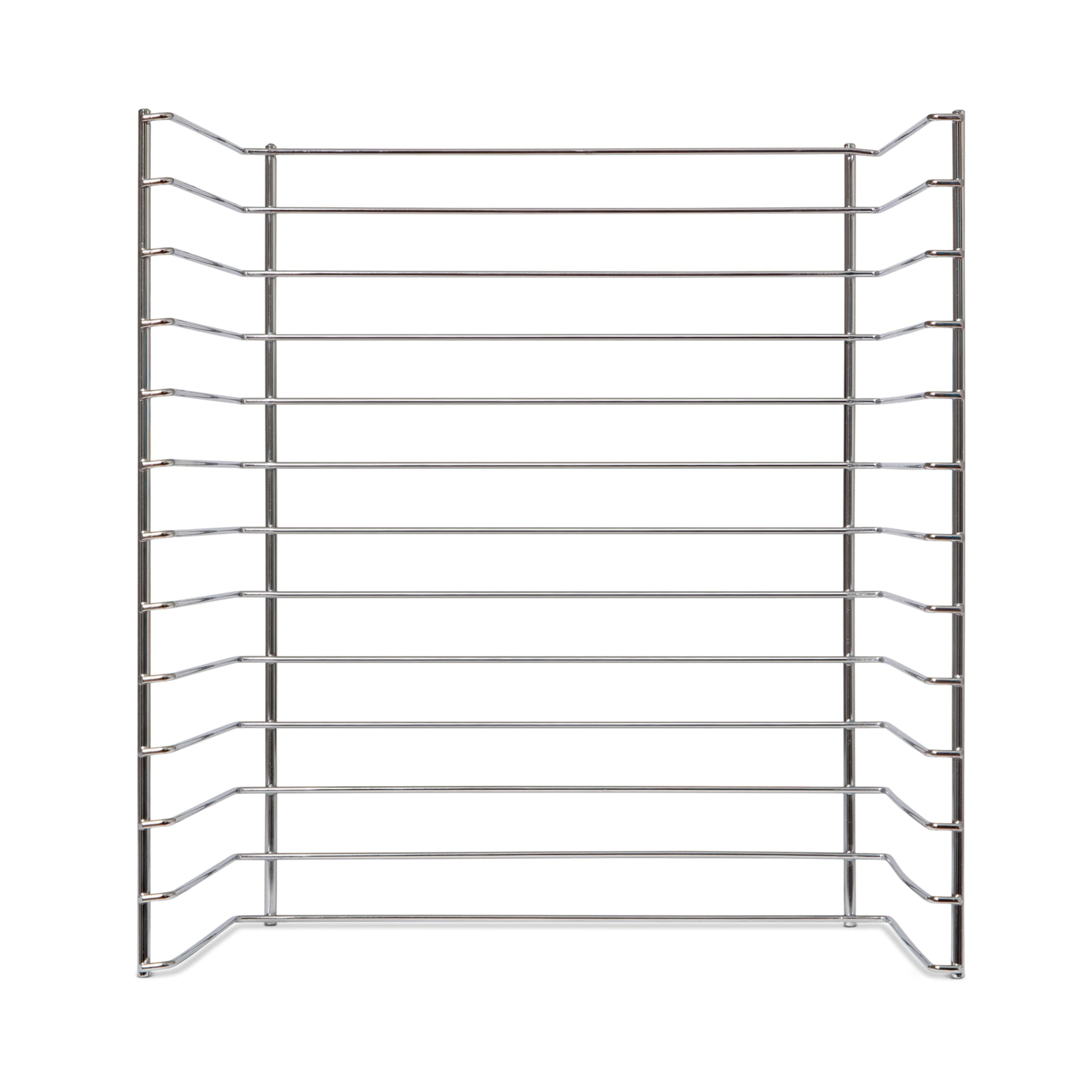 Melissa & Doug Multi-Fit Metal Wire Puzzle Rack 12 Inches Wide And 0.75 Inches Deep - Puzzle Holder Rack Storage Organizer For Kids,Silver