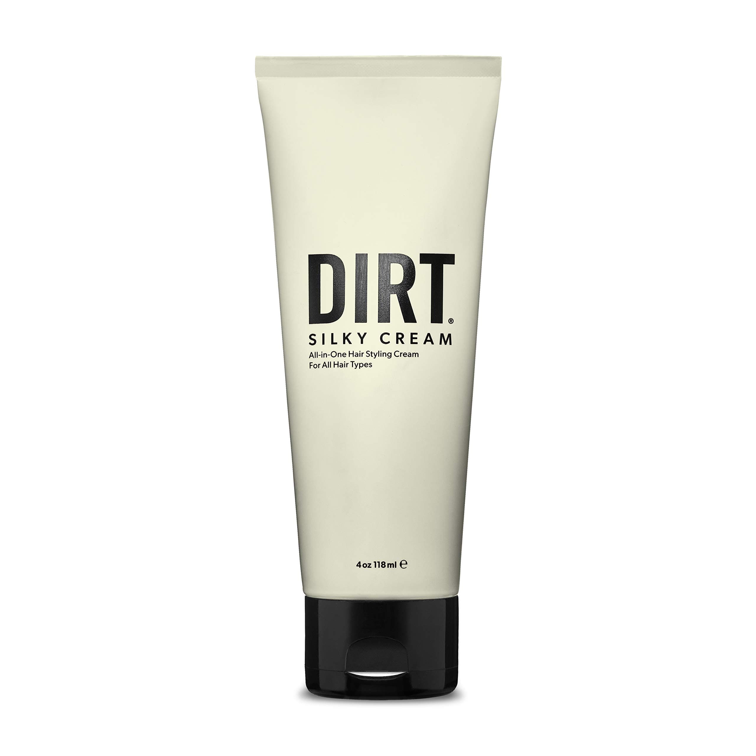 DIRT Silky Cream - All In 1 Vegan Hair Styling Cream for All Hair Types - 4 oz - Multi-Use Treatment - Thermal Protection, Conditioning, Volume, Texture, Anti-Frizz, Safe for Color Treated Hair