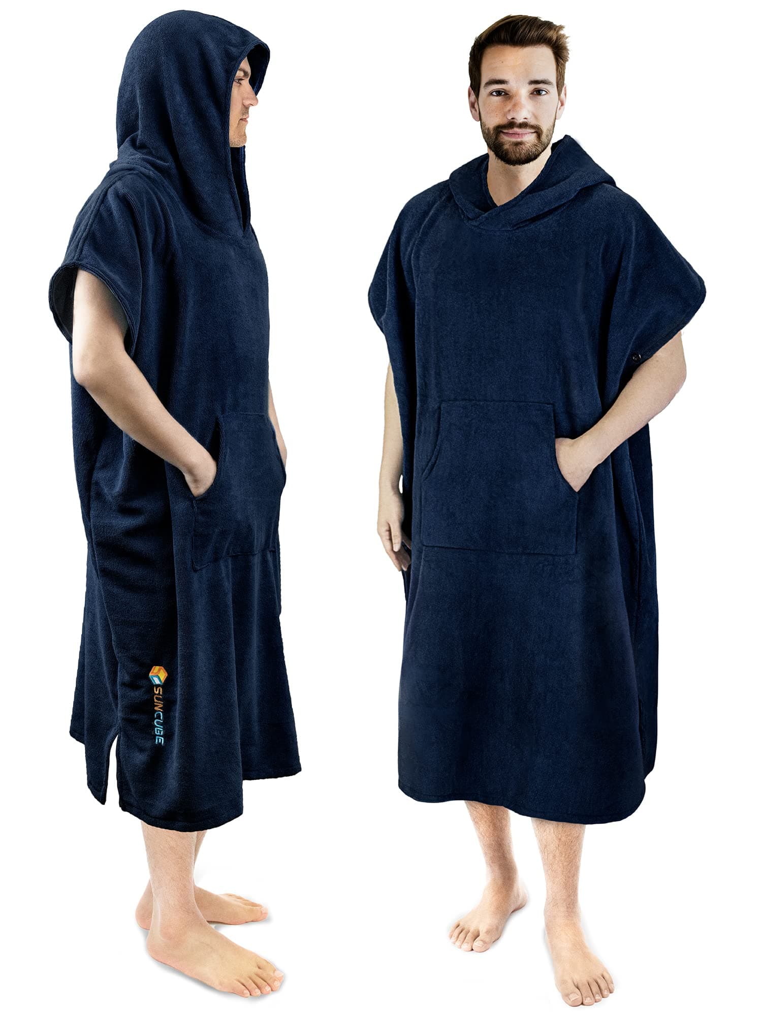 Surf Poncho Changing Robe with Hood | Absorbent Quick Dry Microfiber Wetsuit Changing Towel with Pocket for Surfing Men Women