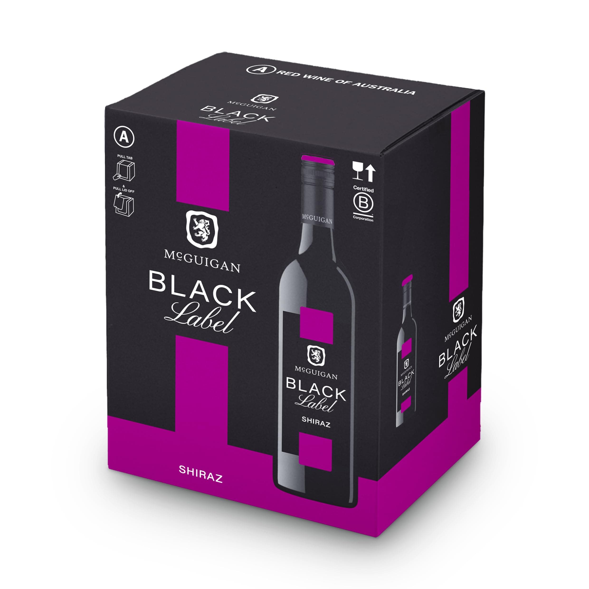 Black Label Shiraz, 75 cl (Case of 6), packaging may vary