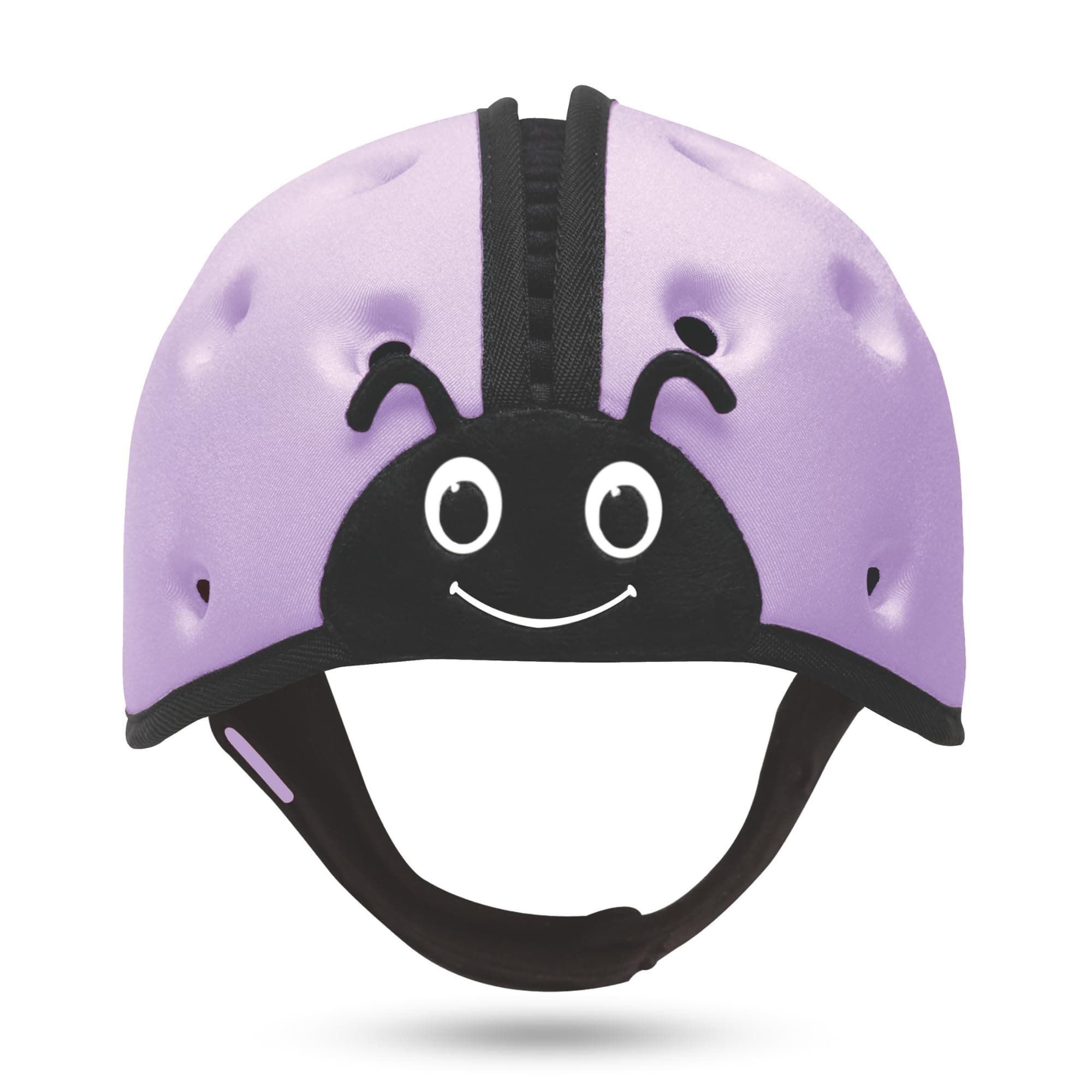 SafeheadBABY Soft Baby Head Protector Helmet for Crawling and Walking 7–24 Months – Ultra-Lightweight & Breathable Infant Safety Helmet That Grows with Your Baby (Circ. 40–52 cm) – Ladybird Purple