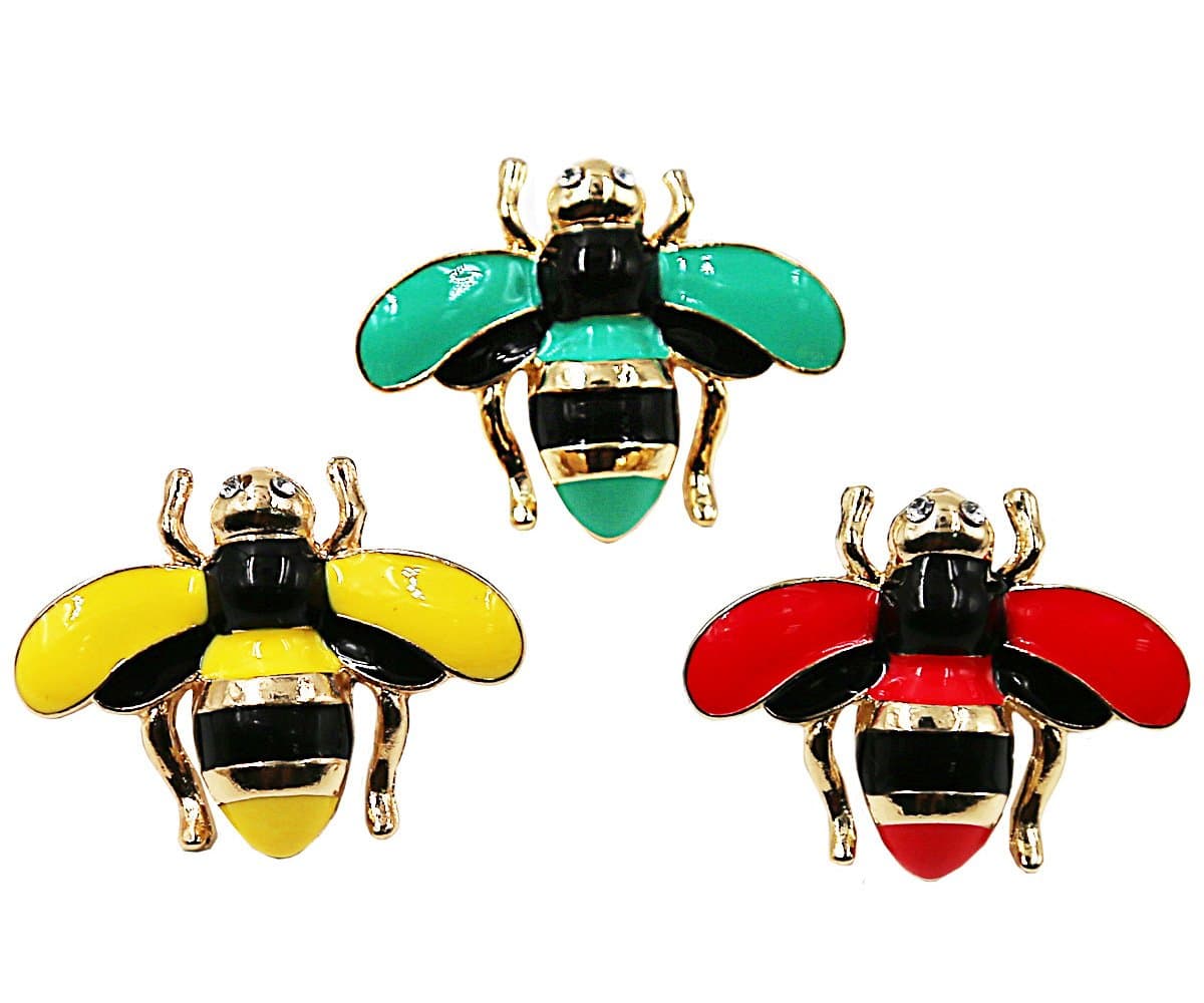 Westree Brooch Colorful Enamel Cute Bee Brooch Pins Fashion Jewelry