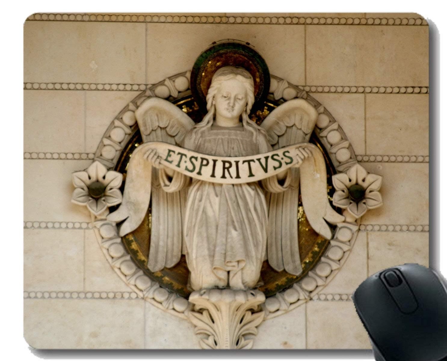 Rectangle Mouse Pad,Faith Faith Notre-Dame Rubber Mousepad Stitched Edges