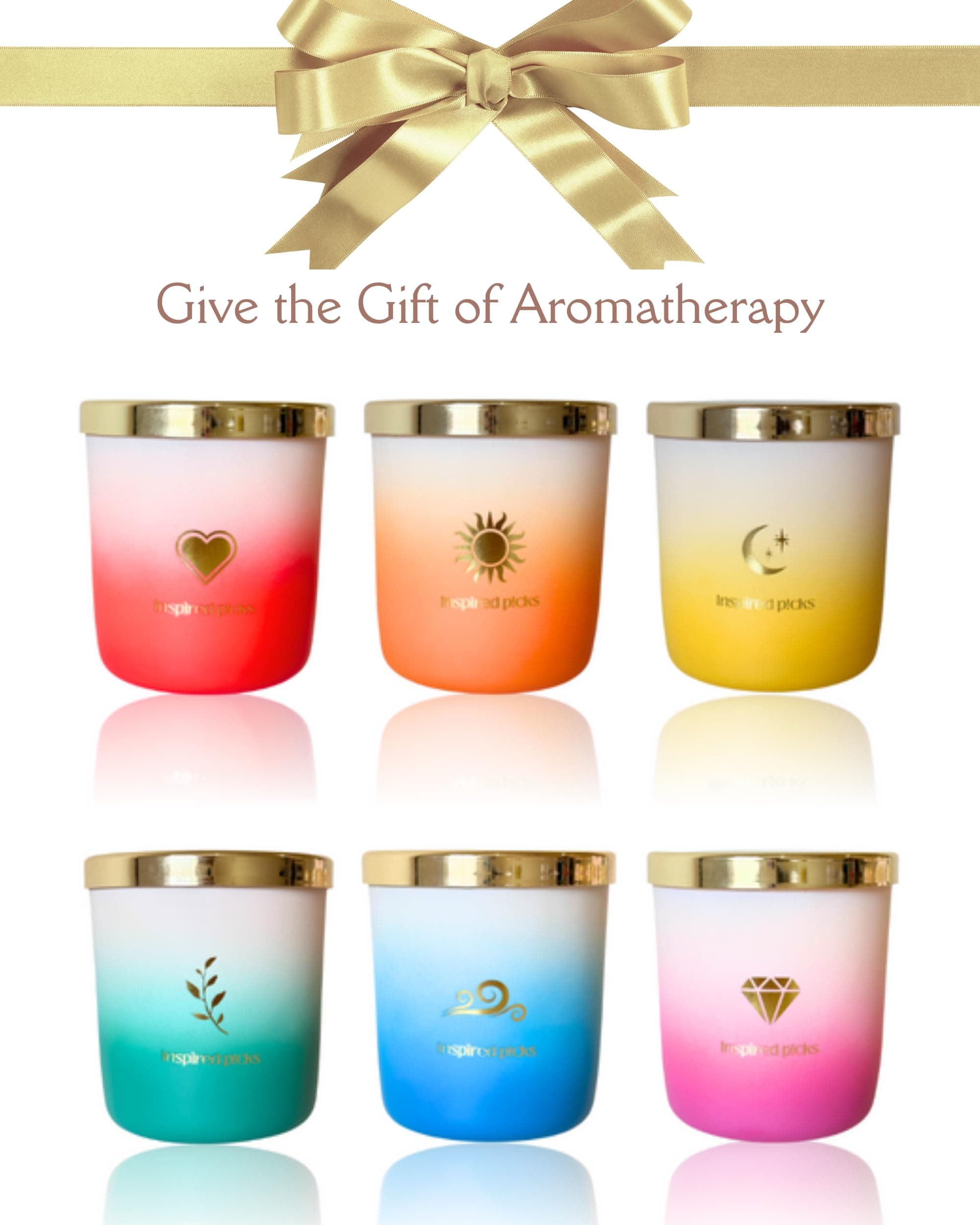 Inspired Picks Orange Candle | Bergamot & Rosewood w/Gold Sun Symbol | Luxury Candle for Date Night, Spring Scented Home Decor, Love & Coworker Gifts